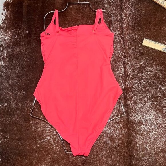 La Blanca Island Goddess Lingerie One-Piece Swimsuit Guava Pink 10 (M/L Est.) - Picture 7 of 10